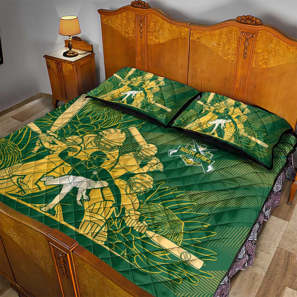 South Africa Cricket Champion Quilt Bed Set Proteas Rock The World - Wonder Print Shop