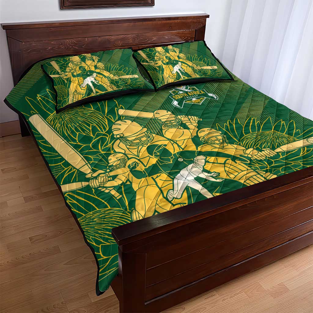 South Africa Cricket Champion Quilt Bed Set Proteas Rock The World - Wonder Print Shop