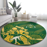 South Africa Cricket Champion Round Carpet Proteas Rock The World - Wonder Print Shop