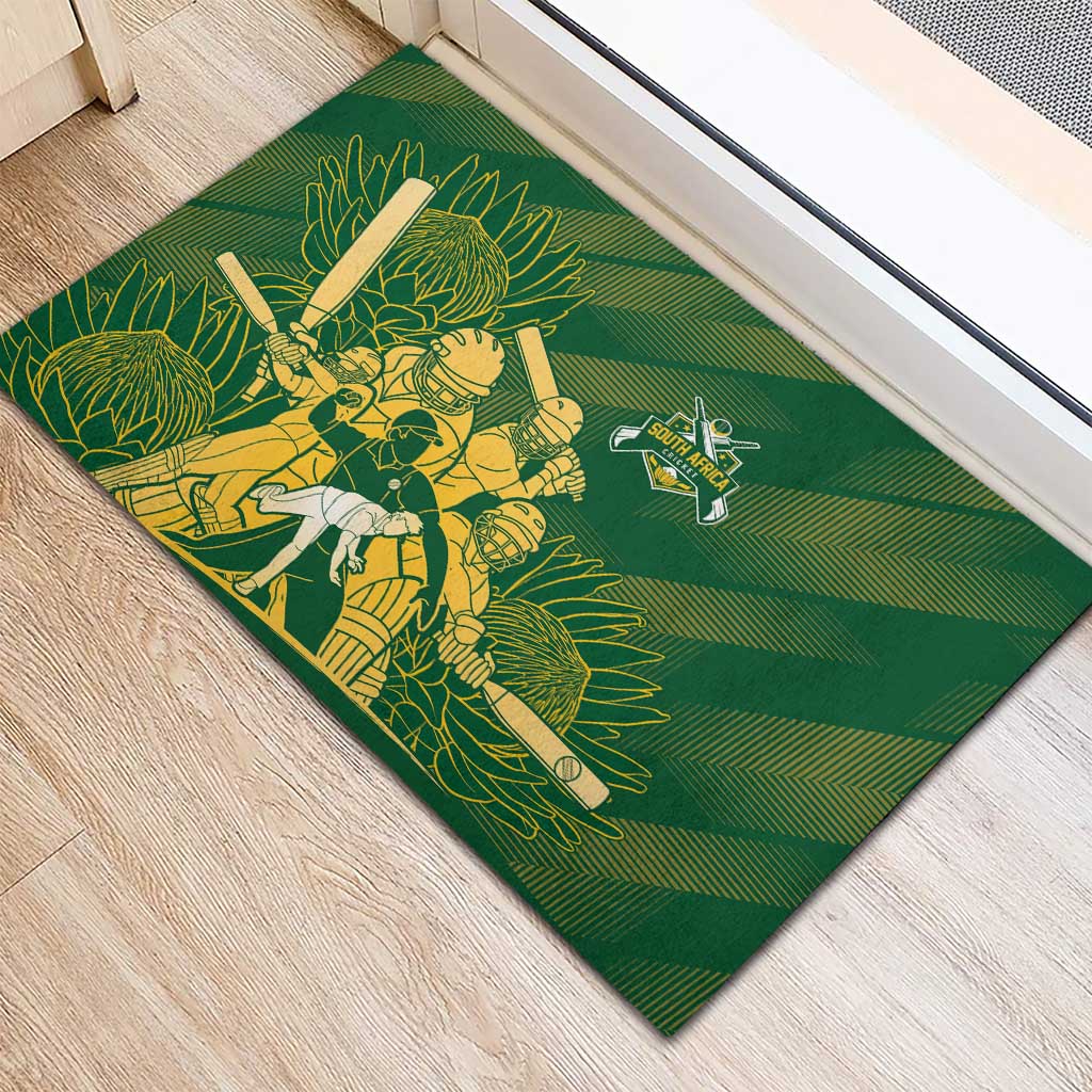 South Africa Cricket Champion Rubber Doormat Proteas Rock The World - Wonder Print Shop