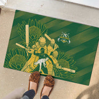 South Africa Cricket Champion Rubber Doormat Proteas Rock The World - Wonder Print Shop
