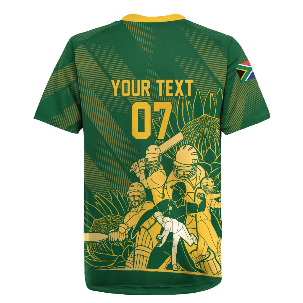 South Africa Cricket Champion Custom Rugby Jersey Proteas Rock The World - Wonder Print Shop