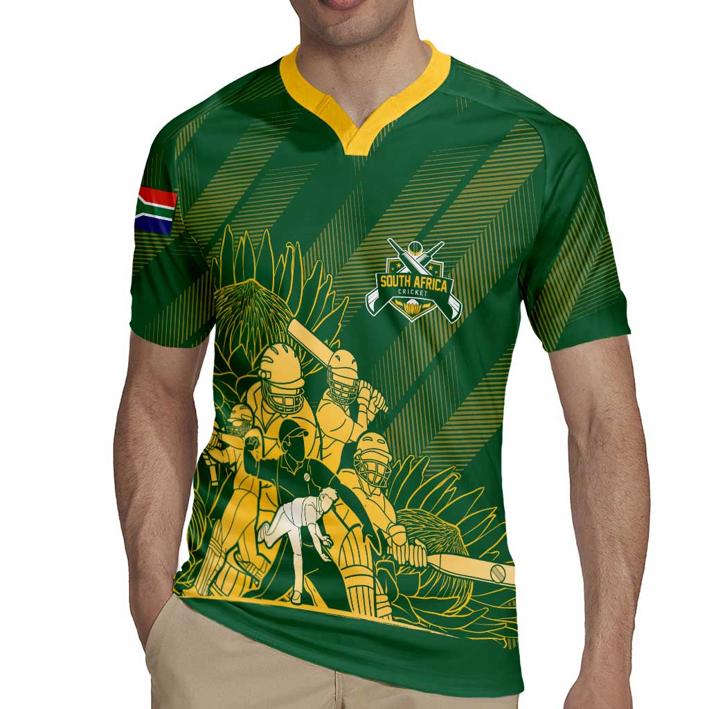 South Africa Cricket Champion Custom Rugby Jersey Proteas Rock The World - Wonder Print Shop