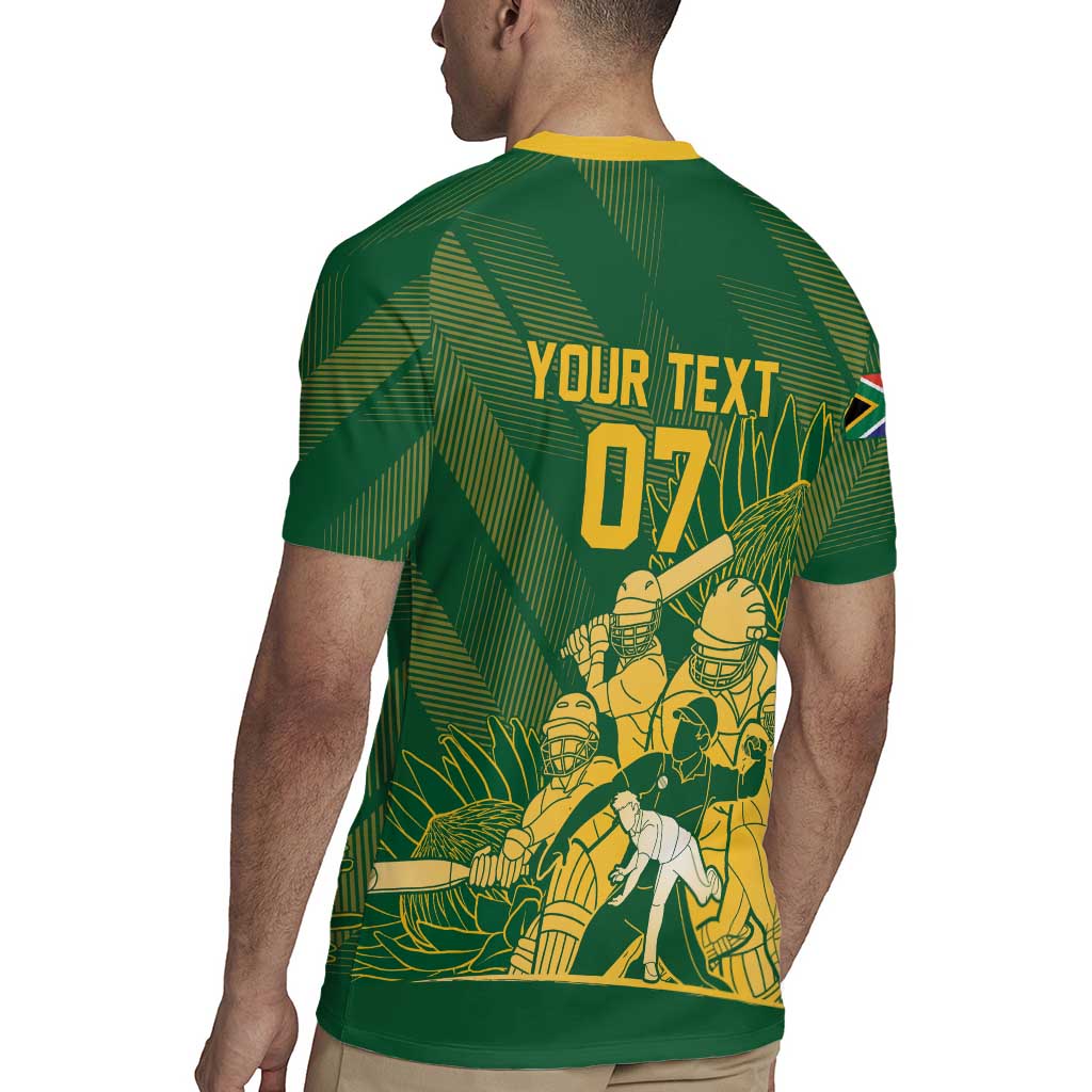 South Africa Cricket Champion Custom Rugby Jersey Proteas Rock The World - Wonder Print Shop
