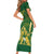South Africa Cricket Champion Custom Short Sleeve Bodycon Dress Proteas Rock The World - Wonder Print Shop