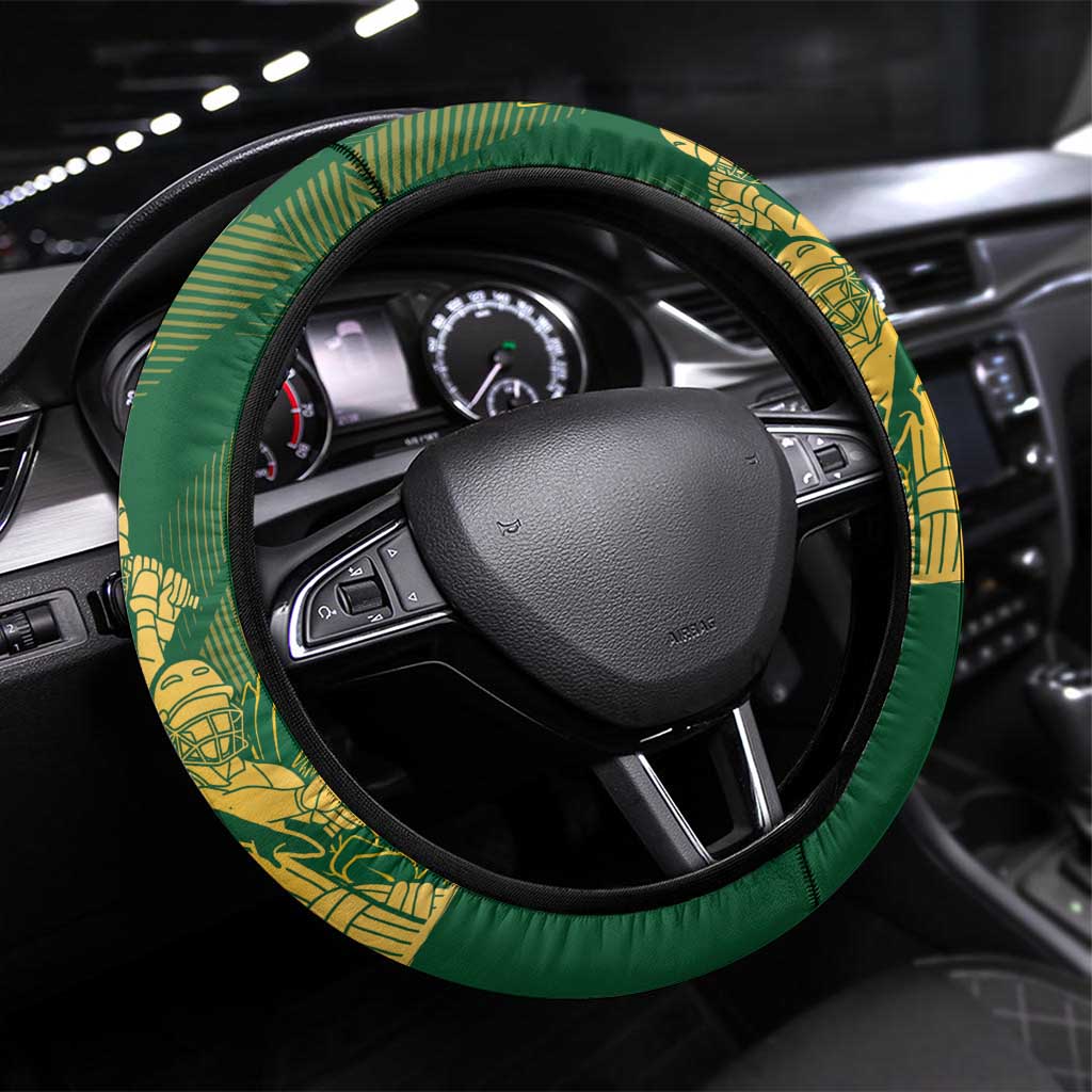 South Africa Cricket Champion Steering Wheel Cover Proteas Rock The World - Wonder Print Shop