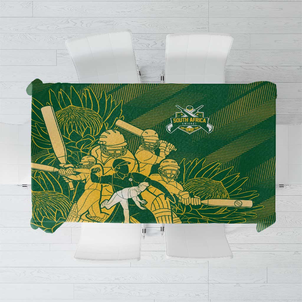 South Africa Cricket Champion Tablecloth Proteas Rock The World - Wonder Print Shop