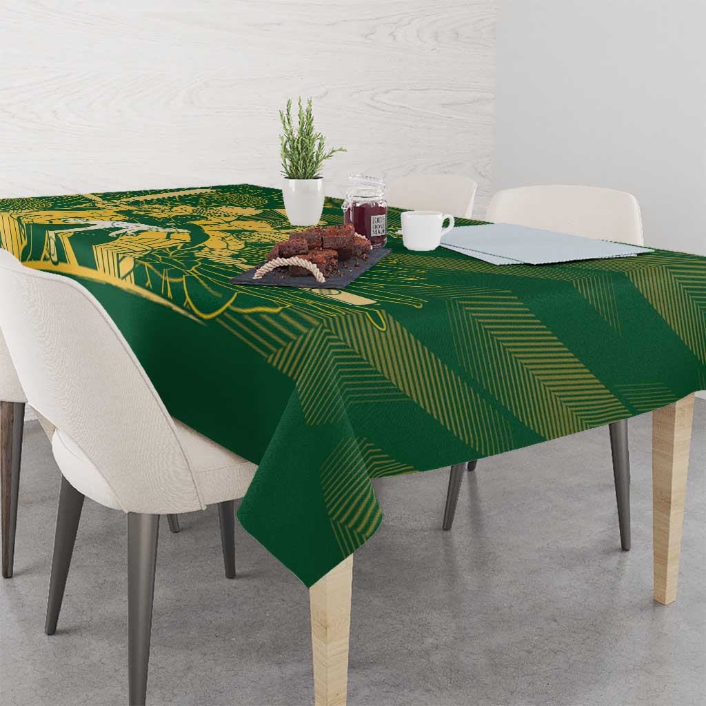 South Africa Cricket Champion Tablecloth Proteas Rock The World - Wonder Print Shop
