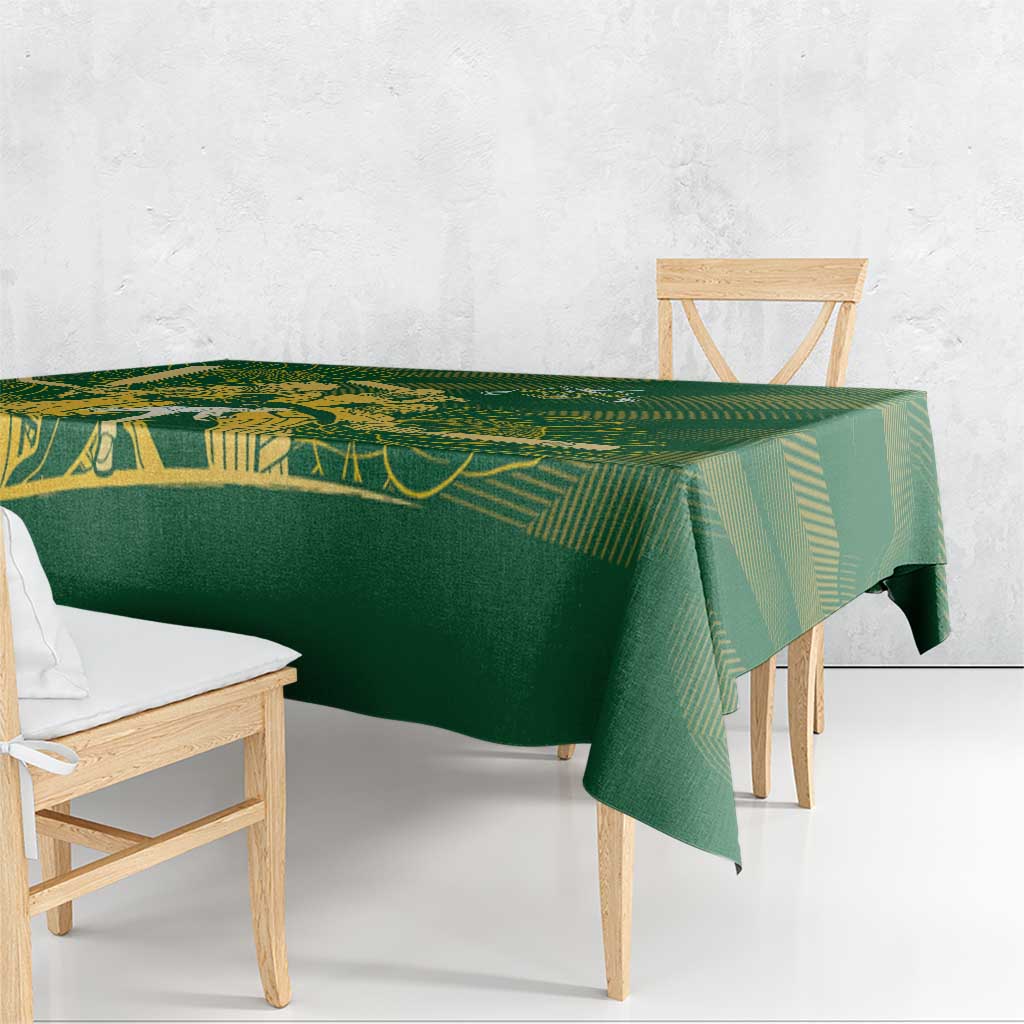 South Africa Cricket Champion Tablecloth Proteas Rock The World - Wonder Print Shop