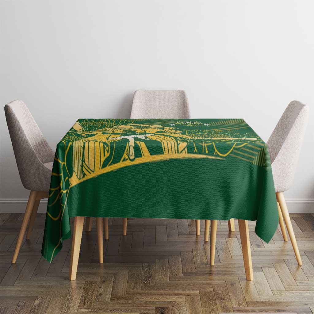 South Africa Cricket Champion Tablecloth Proteas Rock The World - Wonder Print Shop