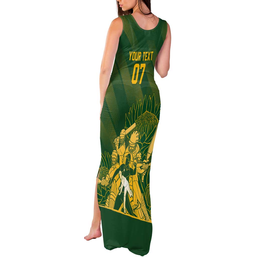 South Africa Cricket Champion Custom Tank Maxi Dress Proteas Rock The World - Wonder Print Shop