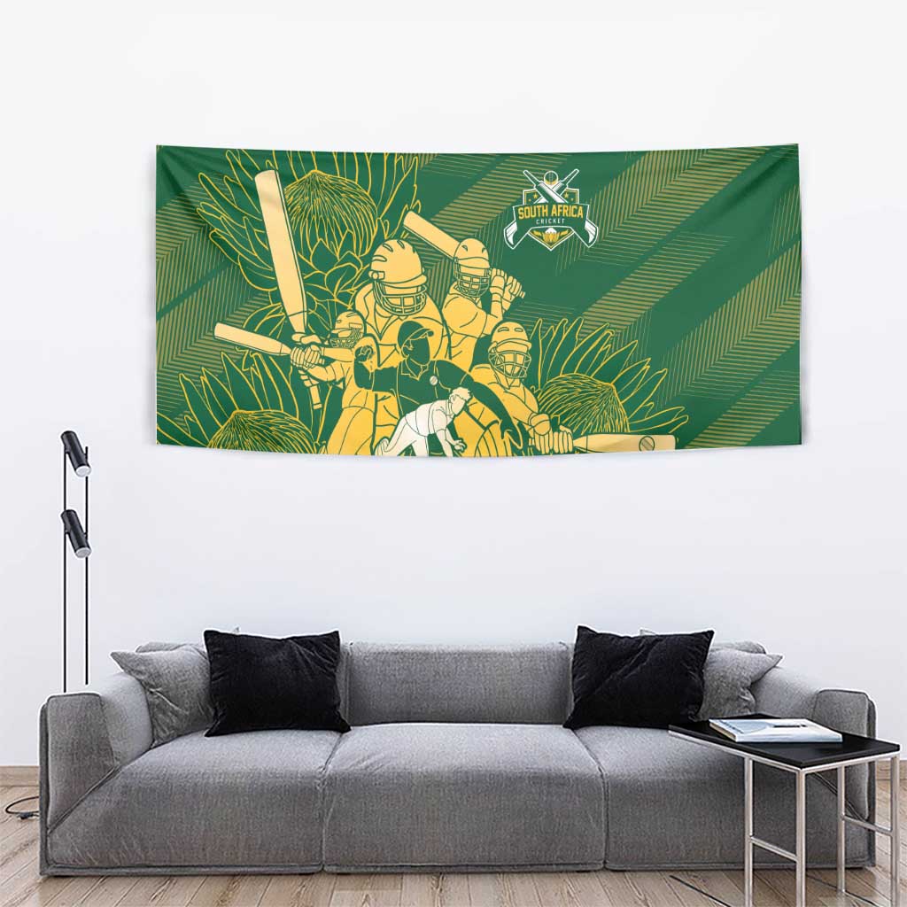 South Africa Cricket Champion Tapestry Proteas Rock The World - Wonder Print Shop