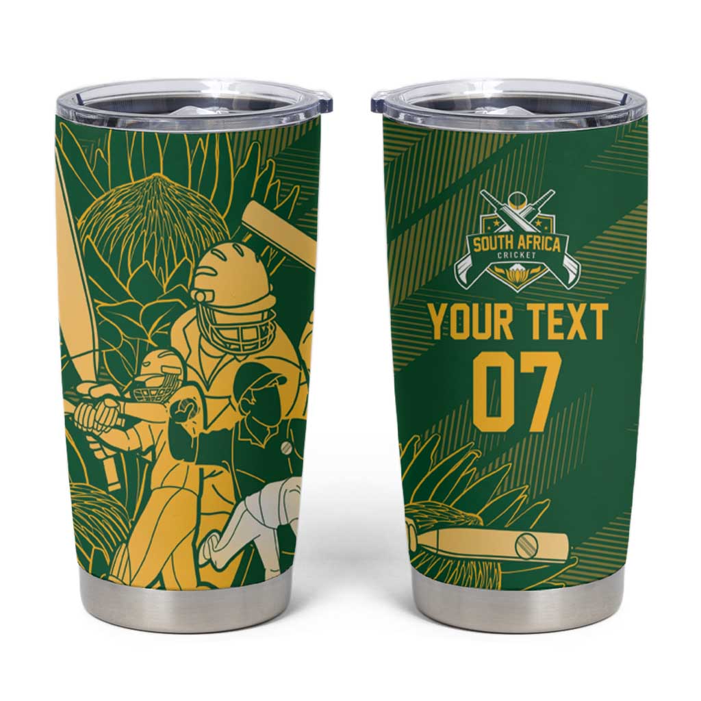 South Africa Cricket Champion Custom Tumbler Cup Proteas Rock The World - Wonder Print Shop