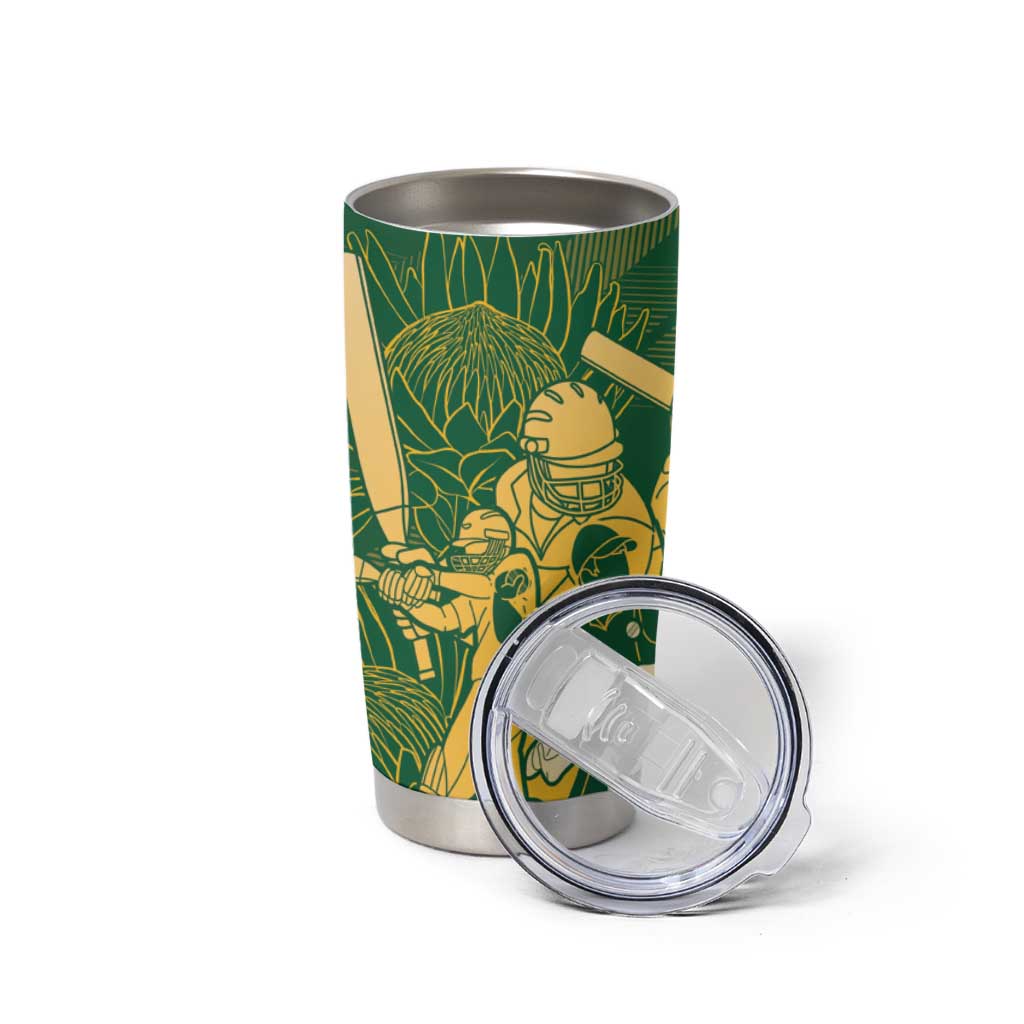 South Africa Cricket Champion Custom Tumbler Cup Proteas Rock The World - Wonder Print Shop