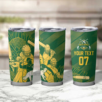 South Africa Cricket Champion Custom Tumbler Cup Proteas Rock The World - Wonder Print Shop