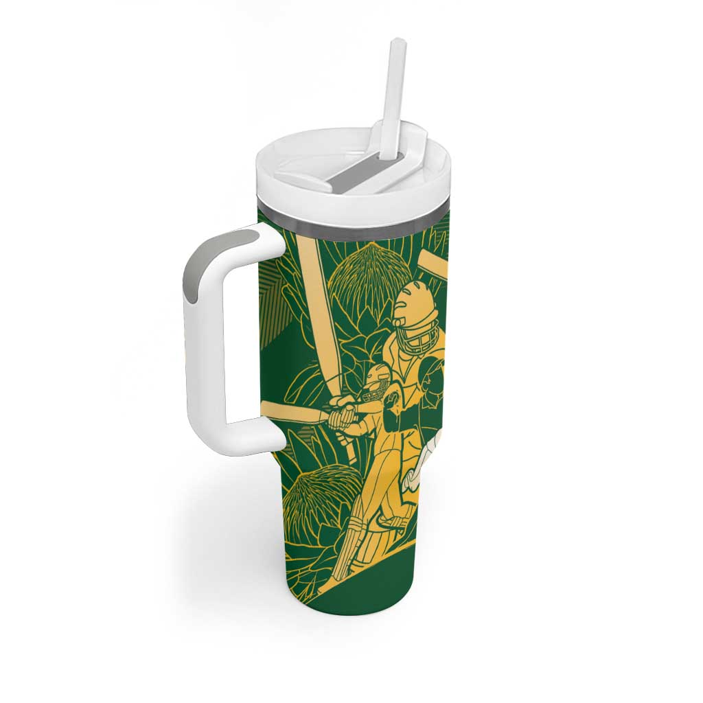 South Africa Cricket Champion Custom Tumbler With Handle Proteas Rock The World - Wonder Print Shop