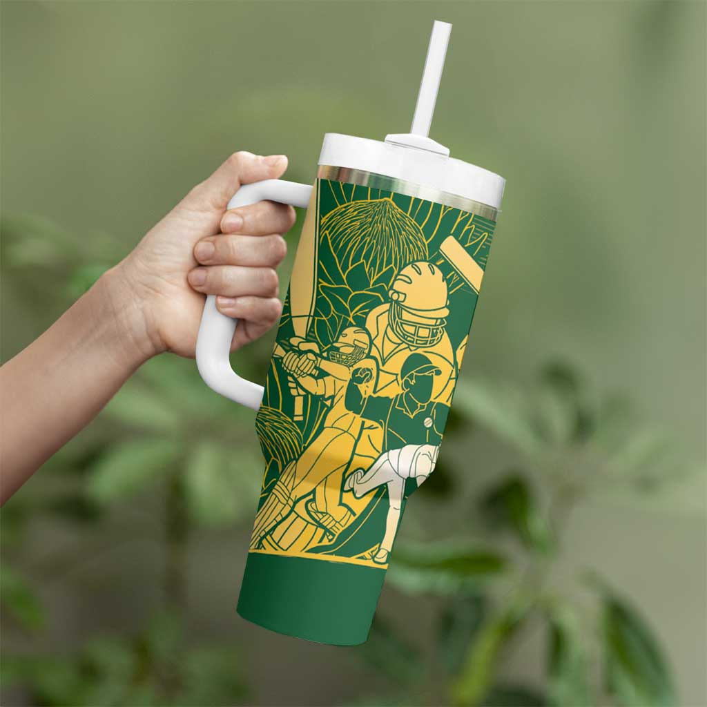 South Africa Cricket Champion Custom Tumbler With Handle Proteas Rock The World - Wonder Print Shop