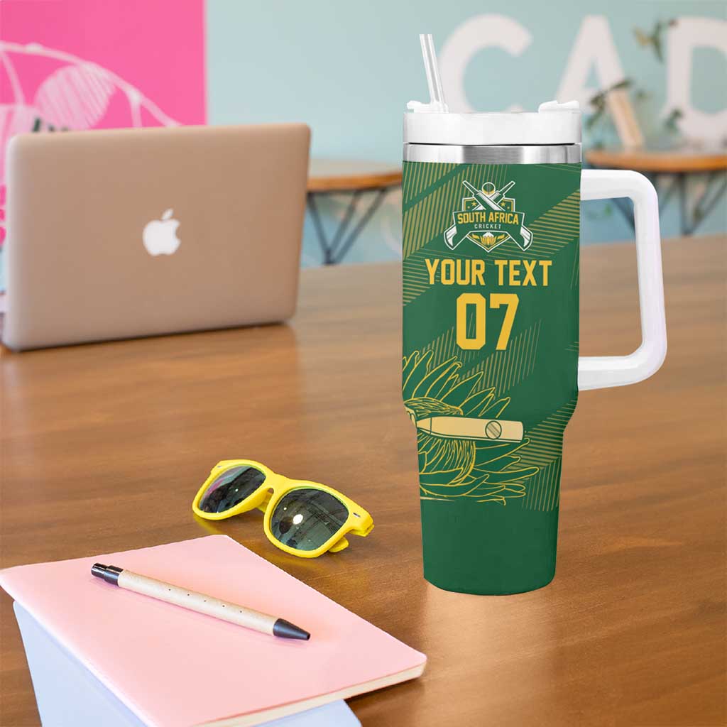 South Africa Cricket Champion Custom Tumbler With Handle Proteas Rock The World - Wonder Print Shop