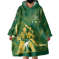 South Africa Cricket Champion Custom Wearable Blanket Hoodie Proteas Rock The World - Wonder Print Shop