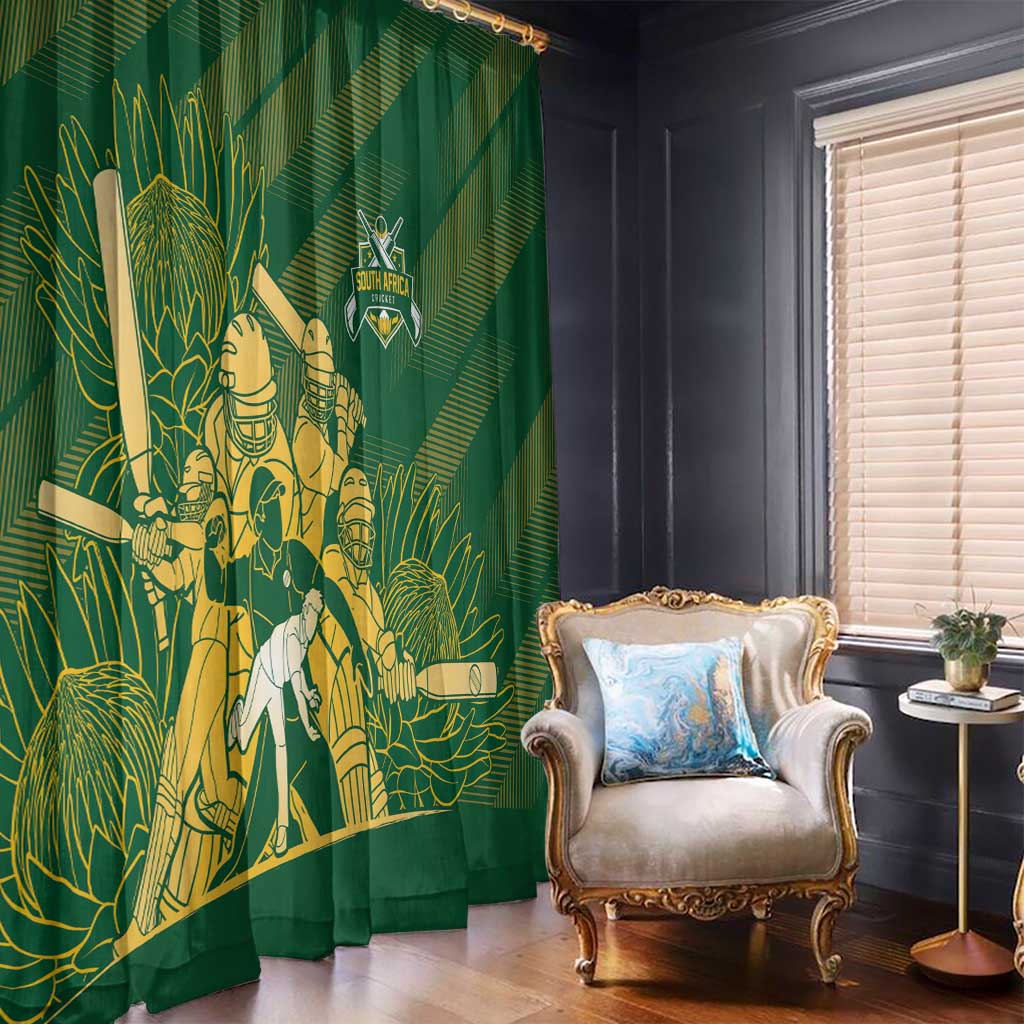 South Africa Cricket Champion Window Curtain Proteas Rock The World - Wonder Print Shop