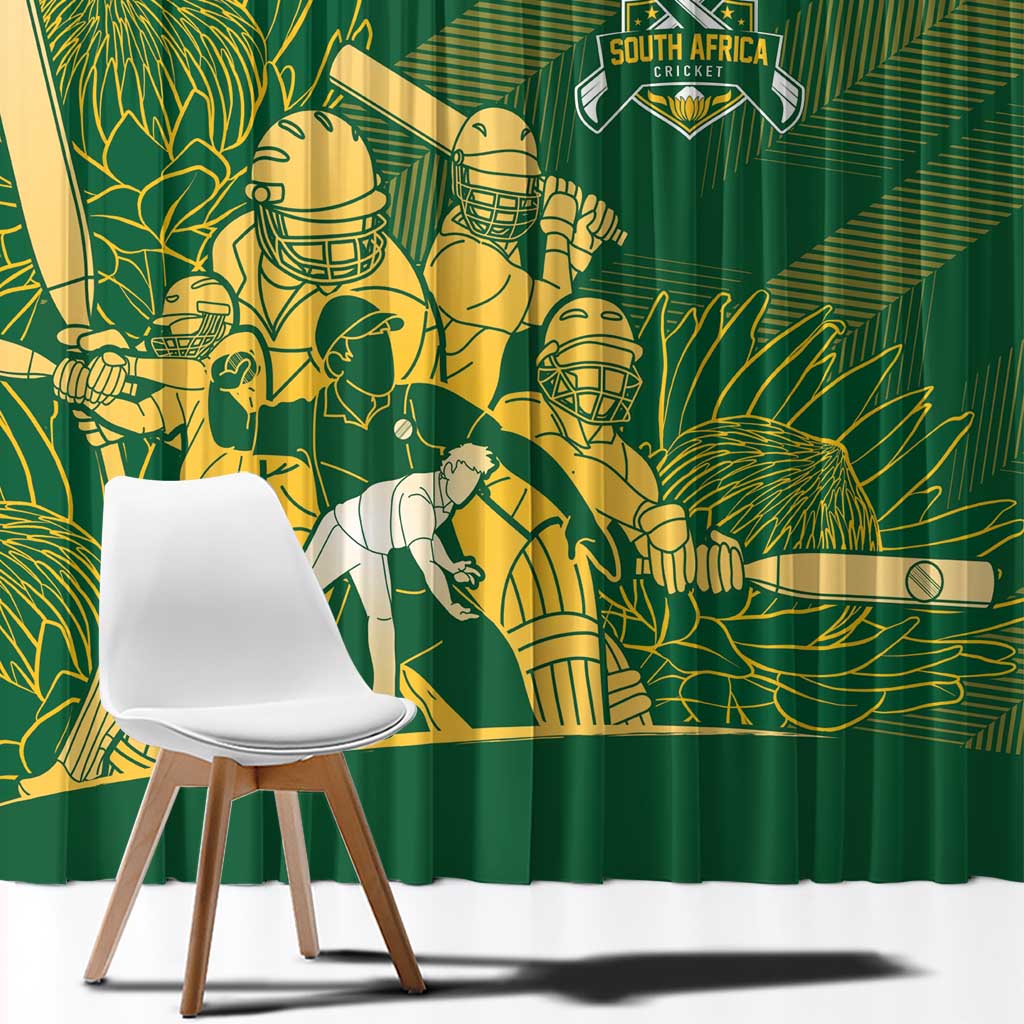 South Africa Cricket Champion Window Curtain Proteas Rock The World - Wonder Print Shop