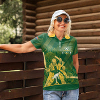 South Africa Cricket Champion Custom Women Polo Shirt Proteas Rock The World - Wonder Print Shop