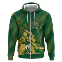 South Africa Cricket Champion Custom Zip Hoodie Proteas Rock The World - Wonder Print Shop