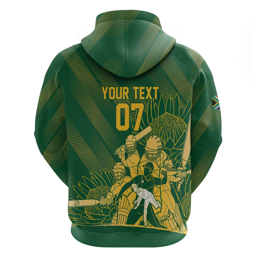 South Africa Cricket Champion Custom Zip Hoodie Proteas Rock The World - Wonder Print Shop
