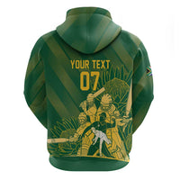 South Africa Cricket Champion Custom Zip Hoodie Proteas Rock The World - Wonder Print Shop