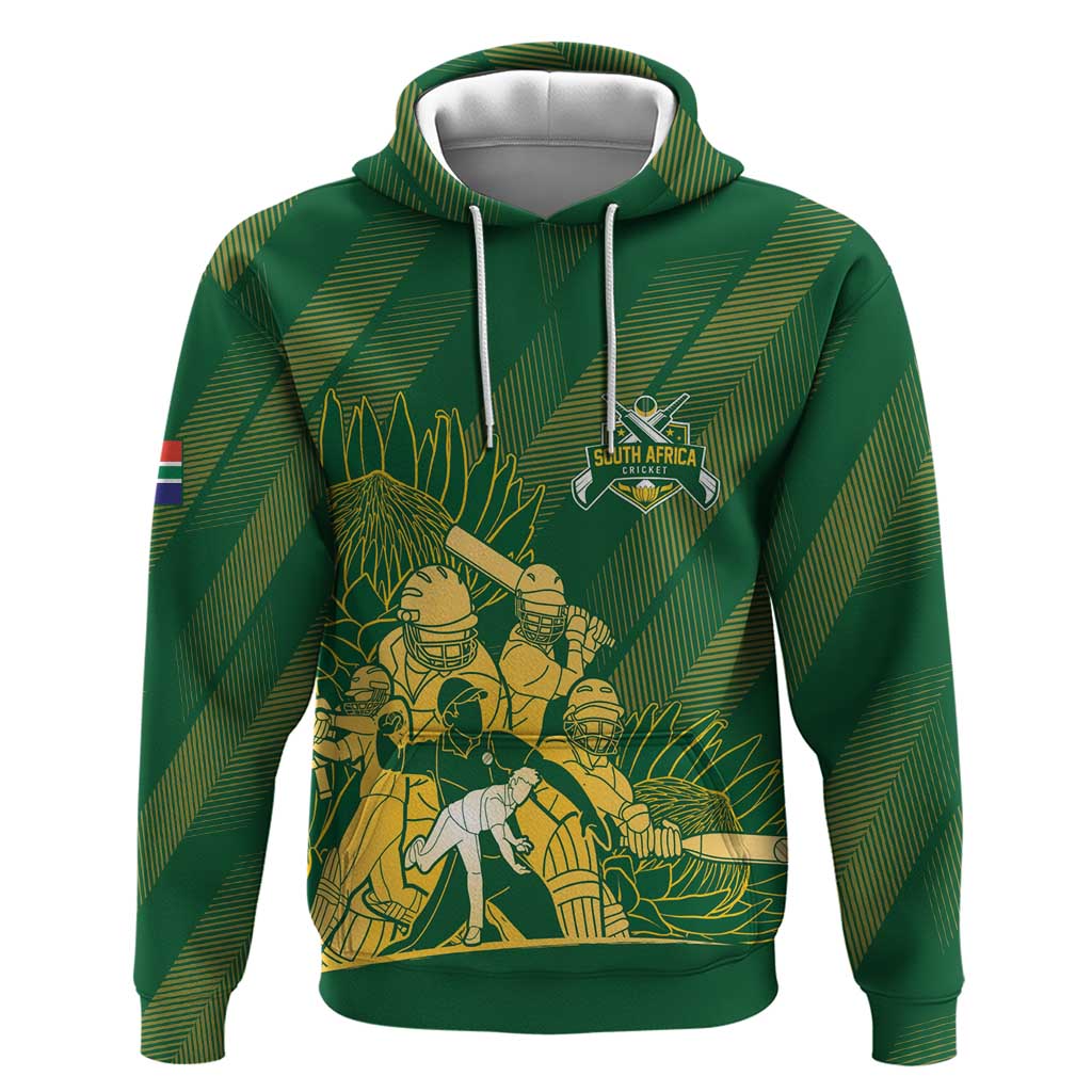 South Africa Cricket Champion Custom Zip Hoodie Proteas Rock The World - Wonder Print Shop