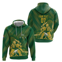 South Africa Cricket Champion Custom Zip Hoodie Proteas Rock The World - Wonder Print Shop