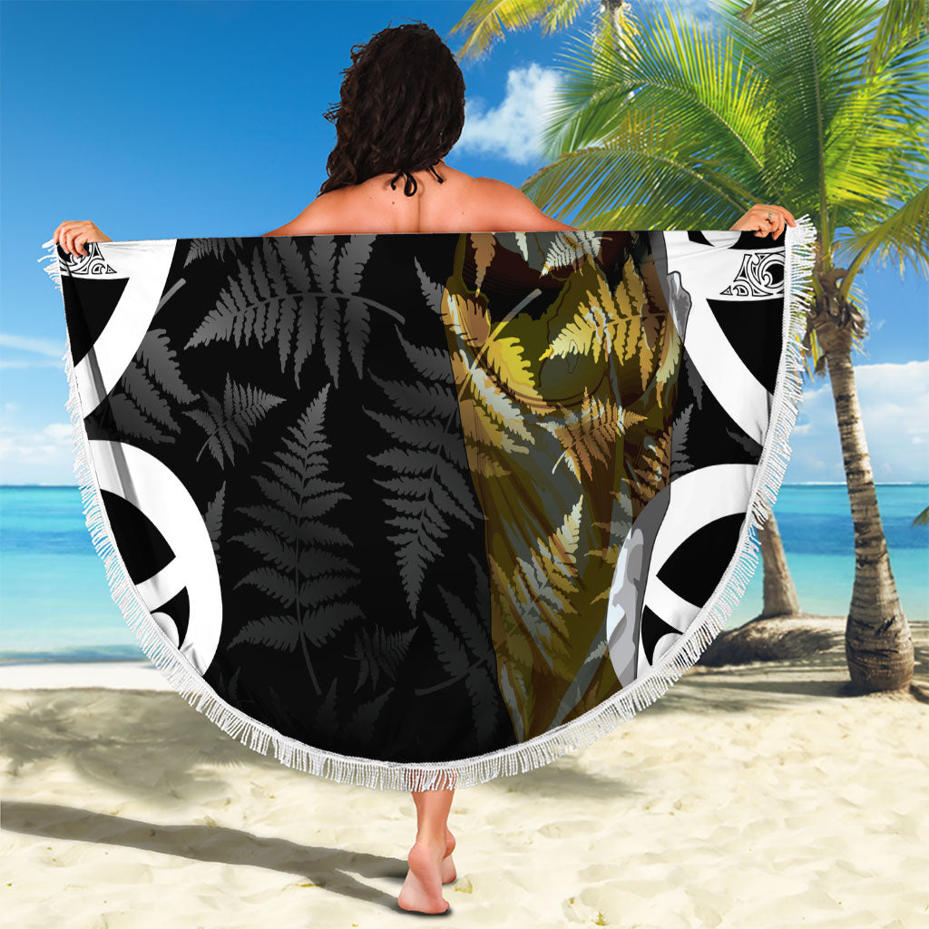 New Zealand WC2026 Black Beach Blanket Silver Fern