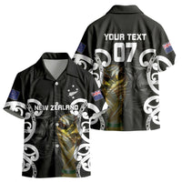 New Zealand WC2026 Custom Black Kid Hawaiian Shirt Silver Fern LT7