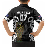 New Zealand WC2026 Custom Black Kid Hawaiian Shirt Silver Fern LT7