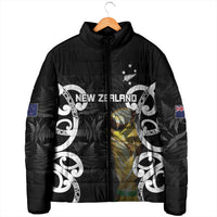 New Zealand WC2026 Custom Black Padded Jacket Silver Fern