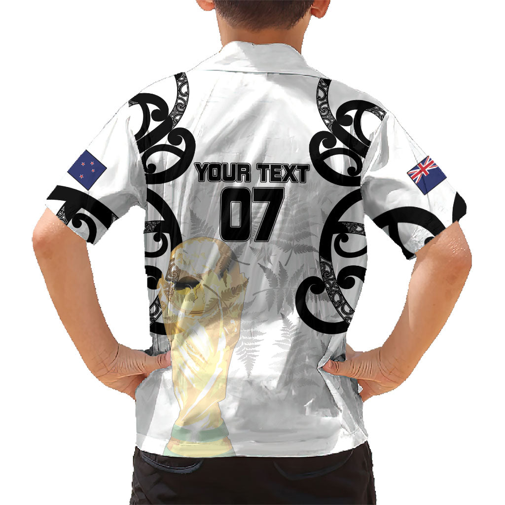 New Zealand WC2026 Custom White Hawaiian Shirt Silver Fern