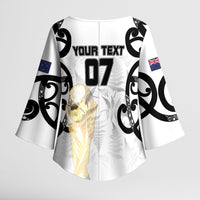 New Zealand WC2026 Custom White Kimono Sleeve Blouse Silver Fern
