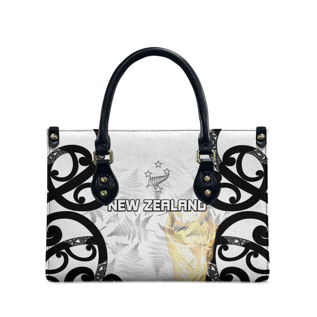 New Zealand WC2026 White Leather Bag Silver Fern