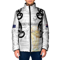 New Zealand WC2026 Custom White Padded Jacket Silver Fern