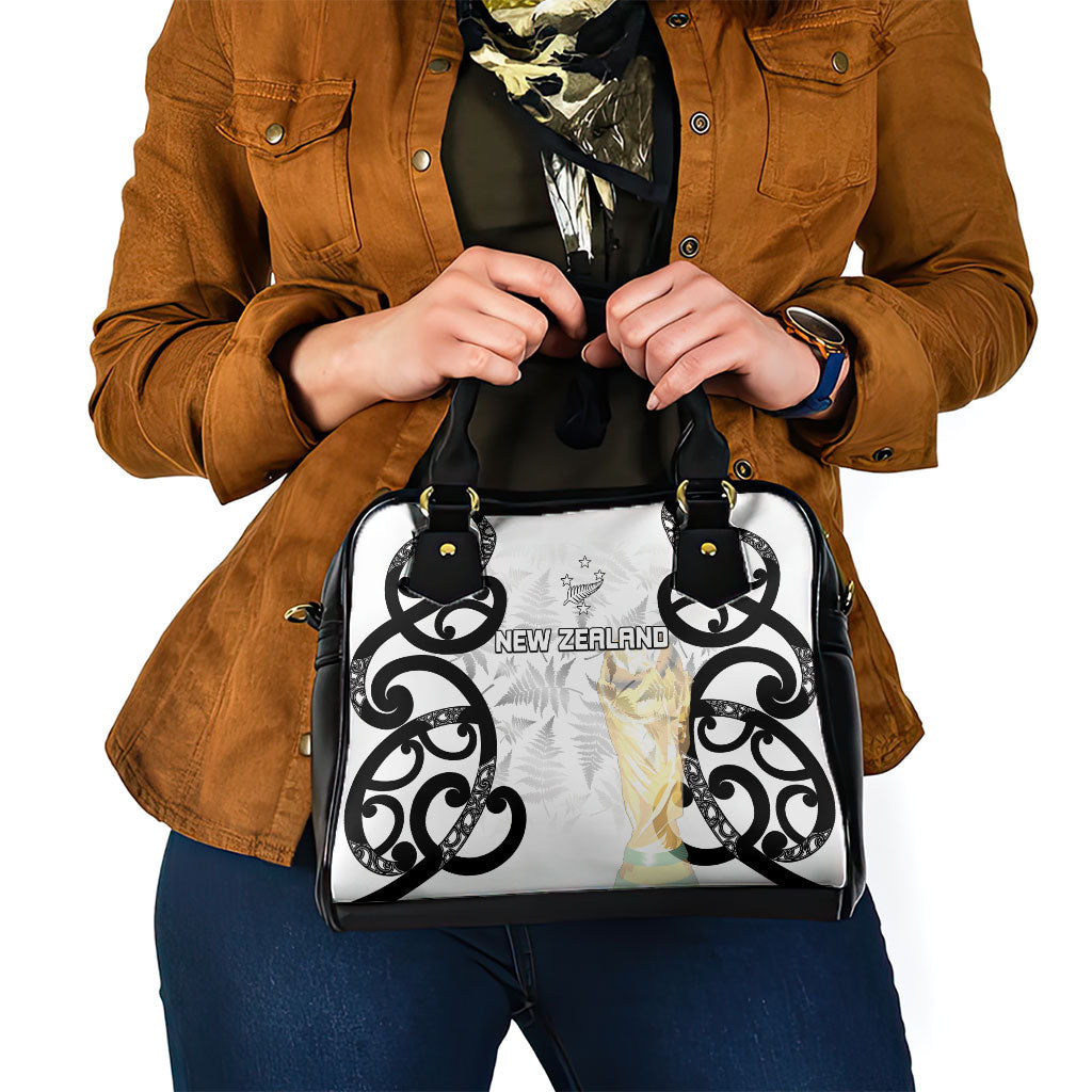 New Zealand WC2026 White Shoulder Handbag Silver Fern