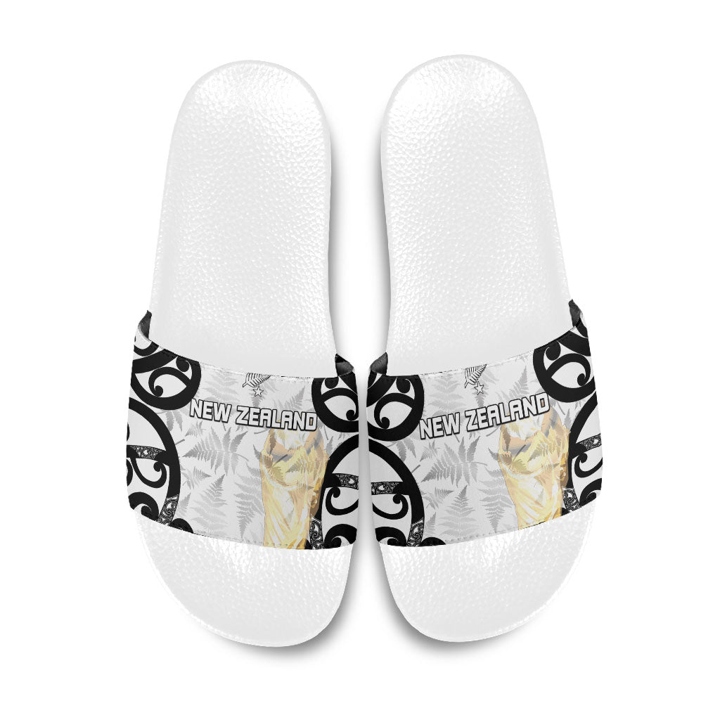 New Zealand WC2026 White Slide Sandals Silver Fern