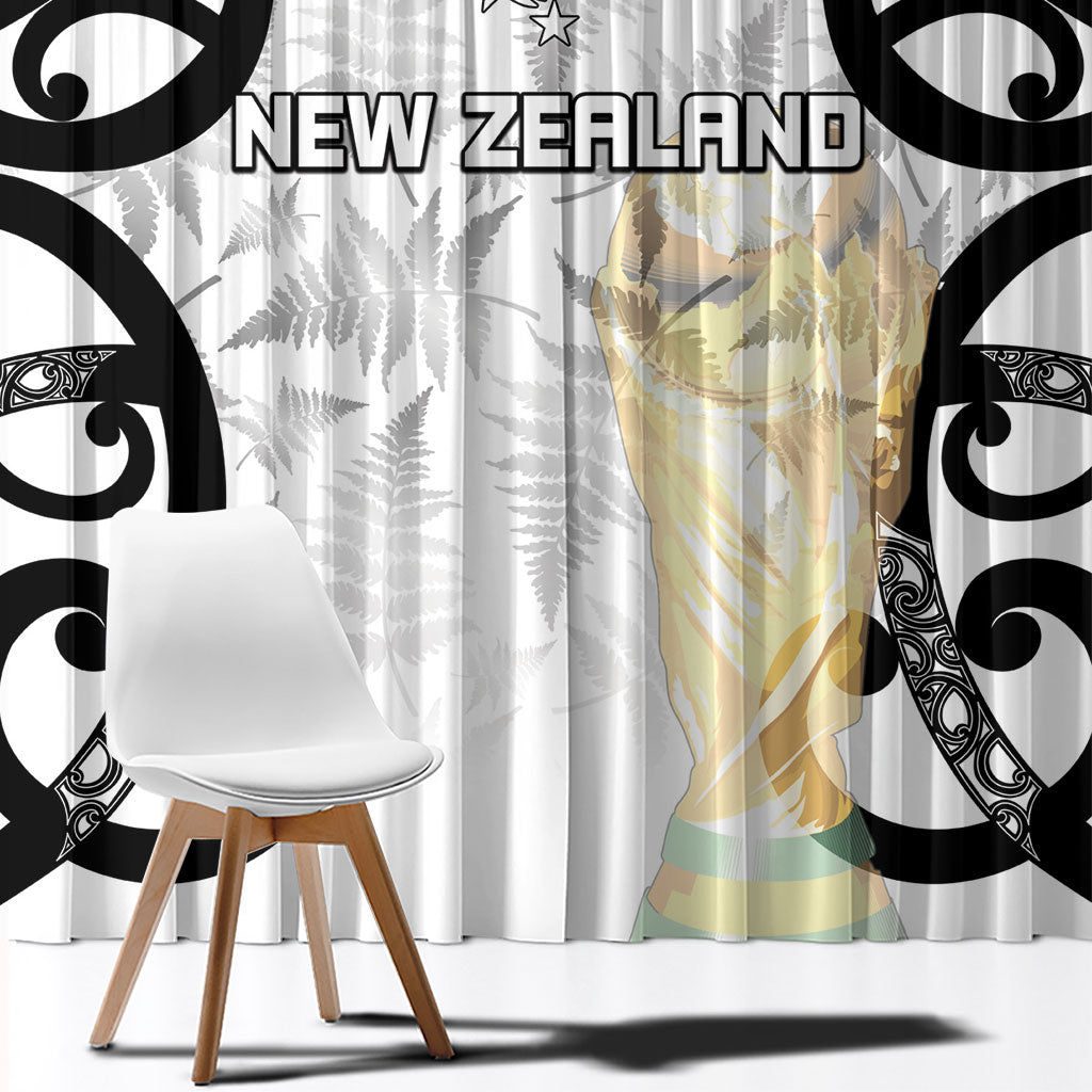 New Zealand WC2026 White Window Curtain Silver Fern