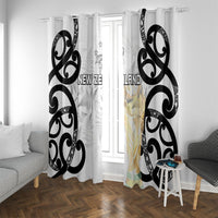 New Zealand WC2026 White Window Curtain Silver Fern