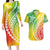Polynesian Pride Couples Matching Long Sleeve Bodycon Dress and Hawaiian Shirt Turtle Hibiscus Luxury Style - Reggae LT7 - Wonder Print Shop