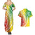 Polynesian Pride Couples Matching Summer Maxi Dress and Hawaiian Shirt Turtle Hibiscus Luxury Style - Reggae LT7 - Wonder Print Shop