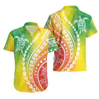Polynesian Pride Hawaiian Shirt Turtle Hibiscus Luxury Style - Reggae - Wonder Print Shop