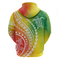 Polynesian Pride Hoodie Turtle Hibiscus Luxury Style - Reggae - Wonder Print Shop