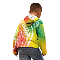 Polynesian Pride Kid Hoodie Turtle Hibiscus Luxury Style - Reggae - Wonder Print Shop