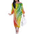 Polynesian Pride Off The Shoulder Long Sleeve Dress Turtle Hibiscus Luxury Style - Reggae - Wonder Print Shop