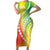 Polynesian Pride Short Sleeve Bodycon Dress Turtle Hibiscus Luxury Style - Reggae - Wonder Print Shop